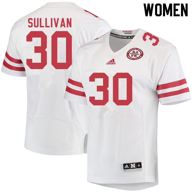 Women #30 Eli Sullivan Nebraska Cornhuskers College Football Jerseys Sale-White